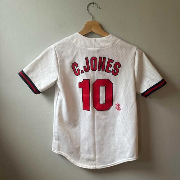 Vintage Atlanta Braves Chipper Jones #10 Jersey β Majestic Made in USA (M) - Picture 2 of 3